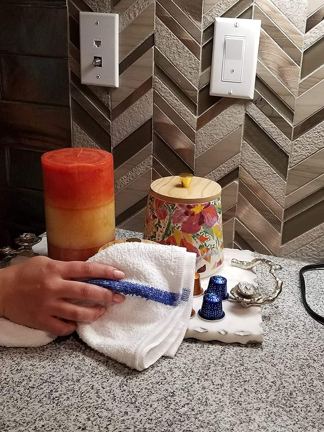 GOLD TEXTILES New Cotton Blend White Restaurant Bar Mops Kitchen Towels (12, White)