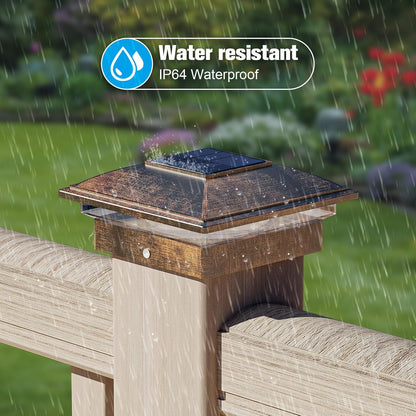 VOLISUN Solar Post Cap Light Outdoor 16pack,Solar Deck Fence - Post Lights Waterproof for 4x4 Wooden/4x4 Vinyl, with Warm White/Cool White for Garden/Patio/Porch