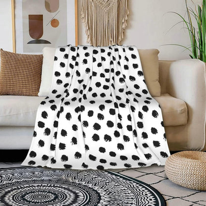 HGOD DESIGNS Polka DotsBlanket, Super Soft Brush Strokes Dots Throw Blanket 40"x50" Blanket for Bed Couch Chair Fall Winter Camping Living Room Office