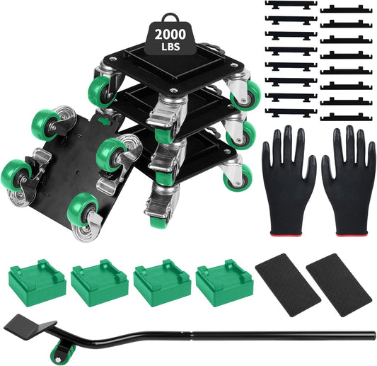 Furniture Dolly & Furniture Movers with Wheels – Furniture Lifters for Heavy Furniture – Lift and Wheel Combo Furniture Mover with Moving Furniture Gliders – Furniture Moving Wheels for Home & Office