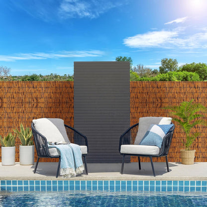 Reed Fencing Rolls, Decorative Bamboo Fencing 4ft High Roll Reed Screen, Bamboo Curtains for Balcony Patio Garden Backyard Outdoor (Light Russet)