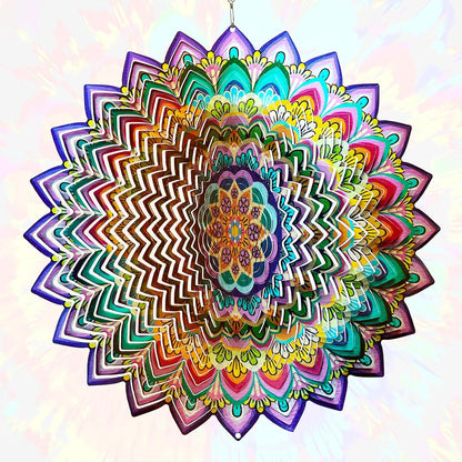 Wind Spinners Outdoor Mandala Lucky Clover,Wind Spinner Lucky Gifts for Women/Mother/Father/Men,Stainless Steel Kinetic 3D Wind Spinner Outdoor&Indoor Decoration Yard Art Garden Decor
