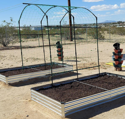 12x2x1.5ft Galvanized Raised Garden Bed,Outdoor Planter Box Metal Patio Kit Planting Bed for Vegetables Flowers Herb,Silver