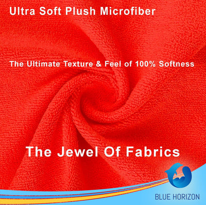 Microfiber Cleaning Towels, 3 Dozen Commercial and Household Bulk Pack, Ultra Soft Plush Wash-Cloths, Micro-fiber Detailing Cleaning Cloths for Car, Household and Commercial (Red, 16" x 16")