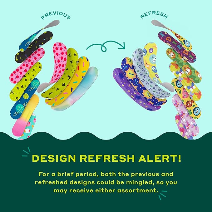 Welly Bandage Refill Ready Pack | FSA Eligible | Adhesive Flexible Fabric Bandages | Bulk Assorted Shapes and Patterns for Minor Cuts, Scrapes, and Wounds - 200 Count