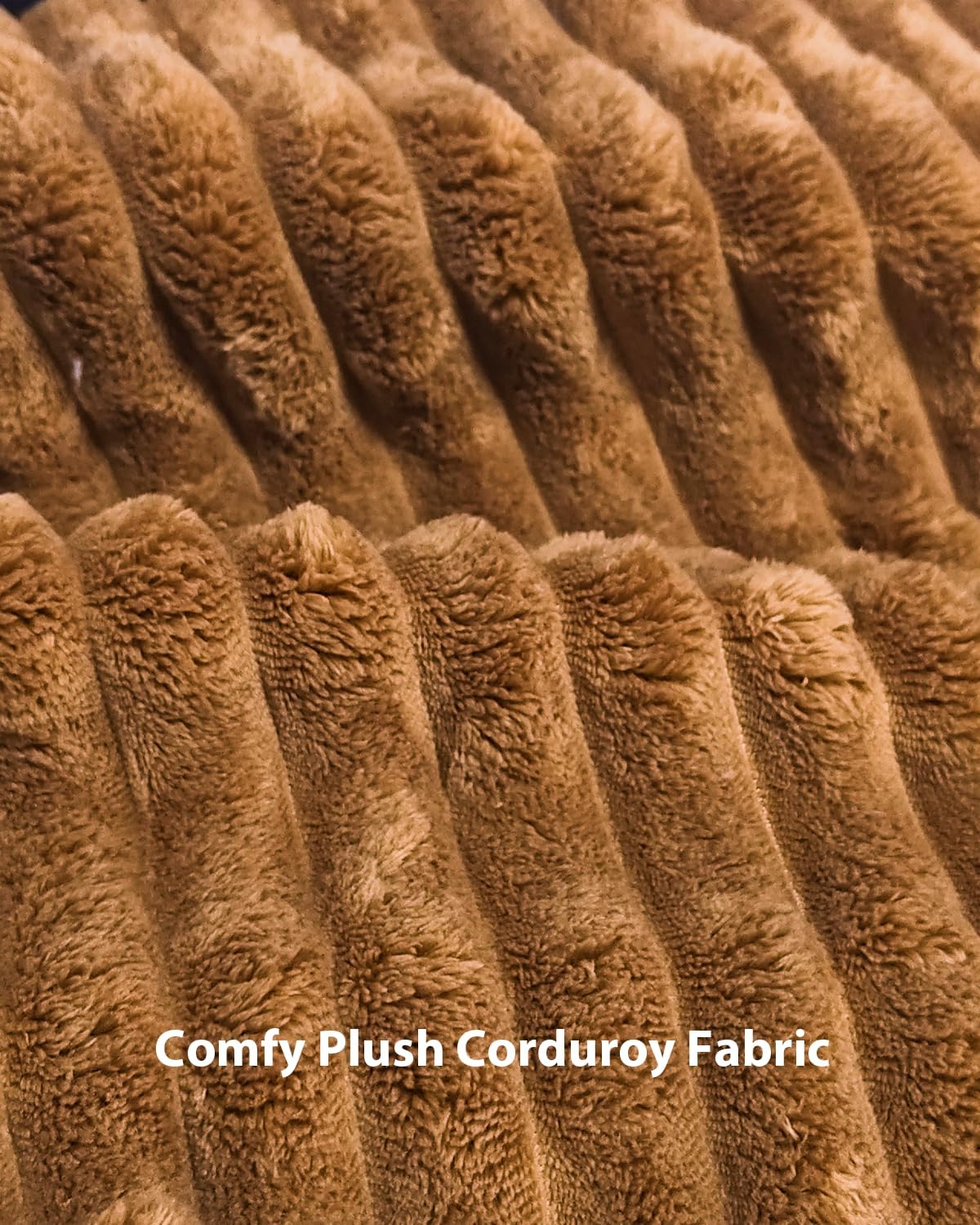 Txtin's Comfy Accent Chair Reading Chair for Bedroom Cozy Wing Arm Living Room Single Sofa Chair with Angle Adjustable Arms Brown Corduroy Easy Assembly