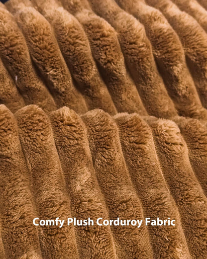 Txtin's Comfy Accent Chair Reading Chair for Bedroom Cozy Wing Arm Living Room Single Sofa Chair with Angle Adjustable Arms Brown Corduroy Easy Assembly