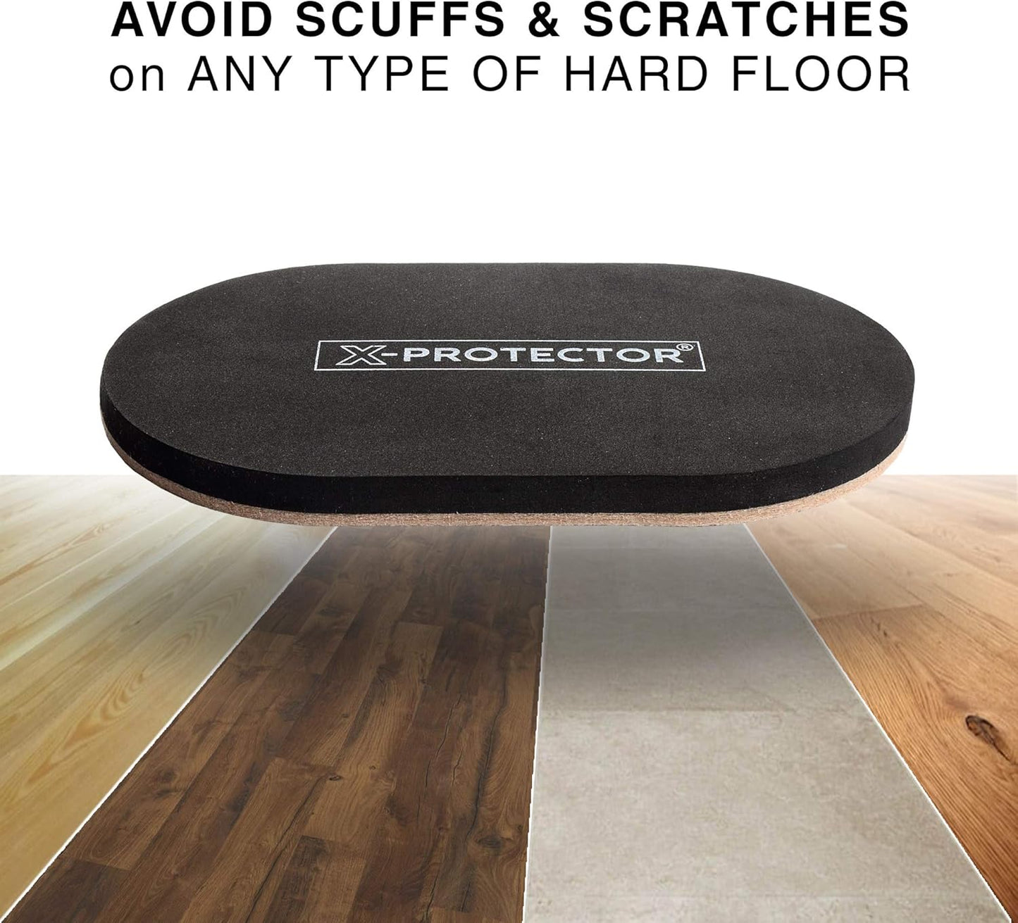 X-Protector Felt Furniture Sliders Hardwood Floors - 4 PCS 6" x 3 1/2" Furniture Sliders - Heavy Duty Felt Sliders Hard Surfaces – Move Your Furniture Easily & Safely!