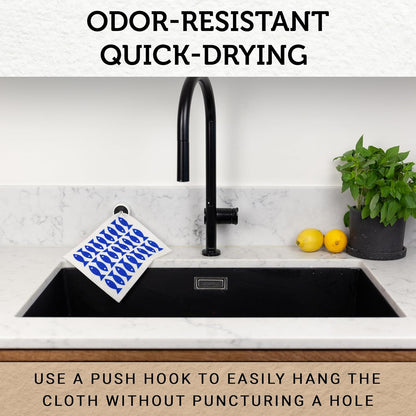 Nordhus Design Swedish Dishcloths,5 Fish Cloths, Made in Sweden - Reusable, Washable Cellulose Cotton Kitchen Cloths - Replace Paper Towels, Wipes, Sponges, Dish Rags