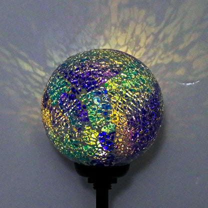 VCUTEKA Solar Garden Decorative Lights Outdoor, Mosaic Solar Light Waterproof LED Pathway Stake Light for Landscape Patio Yard Deck Walkway Decoration, 2 Pack