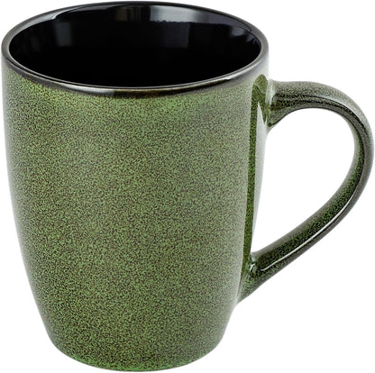 Ceramic Mugs 12oz,Large Ceramic Coffee Cups for Men, Women, Dad, Mom, Modern Coffee Mugs With Handle For Tea,Latte,Cappuccino,Cocoa. (Green 1 Pack)