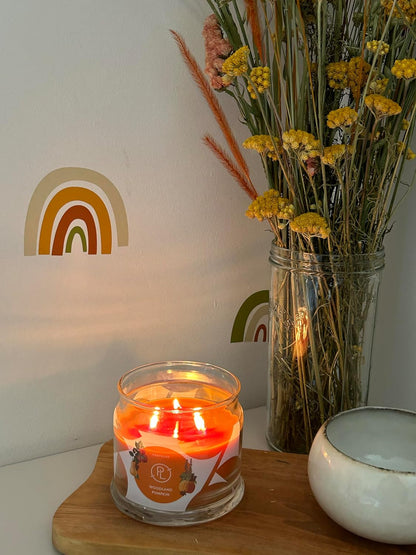 PartyLite Woodland Pumpkin 3-Wick Jar Candle – Autumn Spice & Cinnamon Scent, 25-45 Hours Burn Time, Clean-Burning, Harvest-Inspired Fragrance