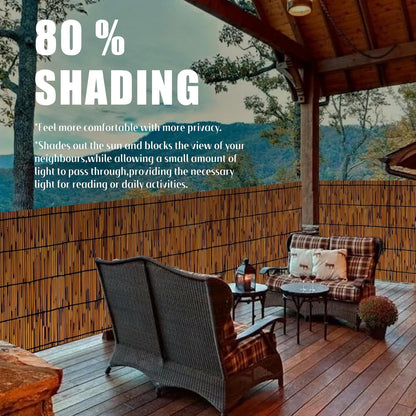 Natural Reed Fencing 6FT X 13FT Reed Fence 6FT High Balcony Reed Fence Privacy Reed Screen for Outdoor Backyard Patio(Brown)