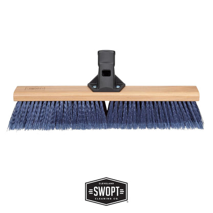 SWOPT 18” Premium Multi-Surface Push Broom Cleaning Head — Indoor and Outdoor Push Broom — Interchangeable with All SWOPT Cleaning Products for More Efficient Cleaning and Storage