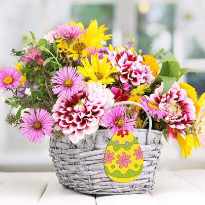 80PCS Wooden Easter Ornaments to Paint, 10 Styles DIY Blank Unfinished Wood Cutouts Ornament for Crafts Hanging Decorations, Egg Rabbit Bunny Butterfly Flower Happy Easter