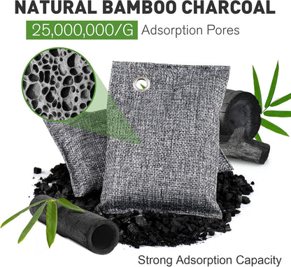 20Pack Activated Charcoal Odor Absorber, Odor Eliminator for Strong 0dor,Shoe Deodorizer,Bamboo Charcoal Air Purifying For in Car,Closet,Shoe, Basement,(100g /3.53oz Each)
