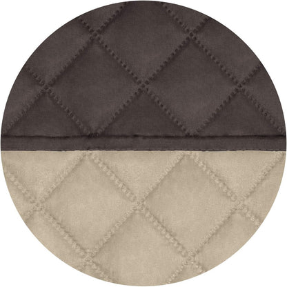 PureFit Reversible Quilted Sofa Cover, Water Resistant Slipcover Furniture Protector, Washable Couch Cover with Non Slip and Elastic Straps for Kids, Dogs, Pets (XX Large, Chocolate/Chocolate)