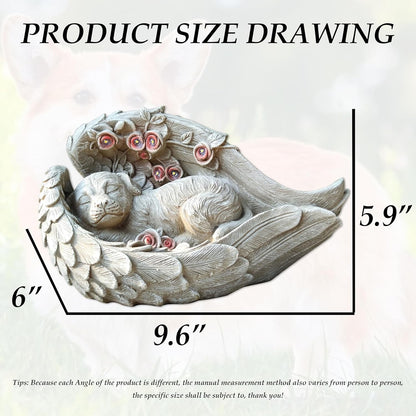 Solar Dog Garden Statues Outdoor Décor- Dog Figurines Solar LED Light Lawn Ornaments - Yard Decorations for Patio, Balcony, Backyard -Unique Birthday House Warming Gifts for Mom