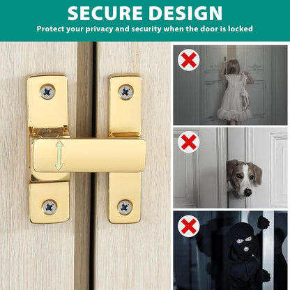 90/180 Degree Flip Latch Gate Latch, Heavy Duty Black Safety Door Lock Enhanced Security Flip Latch Lock Hardware for Interior Door Front Door Barn Garden Fence Window Bathroom Cabinet