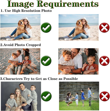 Personalized Christmas Ornament 2025, Photo Acrylic Customized Family Baby's Frist Christmas Ornament with Picture for Xmas Tree Decor Custom Gifts -Style2