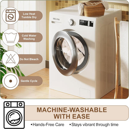 OTOB All Seasons Sofa Covers for 3 Cushion Couch Washable, Fuzzy Non Slip Kids & Pet Friendly Couch Cover Furniture Protector, Soft Plush Sofa Slipcovers Dog Bed Mats (Cream, 31.5" x 70.9'')