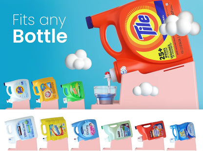 TidyFriend Laundry Detergent Holder Stand Organizer with Drip Tray, 3 Pack Laundry Soap Holder with Non-Slip Rubber Feet for Washing Space Organization, Angled Downward Slope for Easy Pouring (Rose)