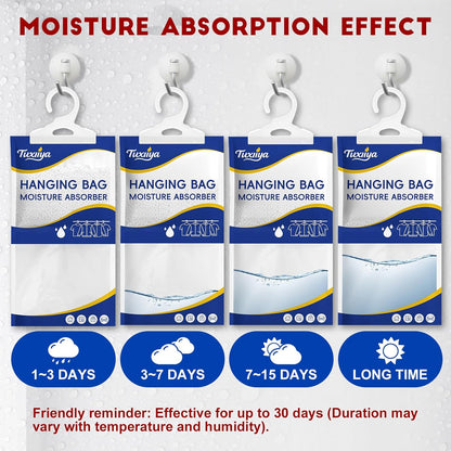 20 Pack Moisture Absorbers Packets,Hanging Closet Dehumidifier Bags,Humidity Packs, Desiccant,Moisture Absorbing Bags for Closet,Wardrobes,Bedrooms, Bathrooms(Net Wt. 230g/Pack)