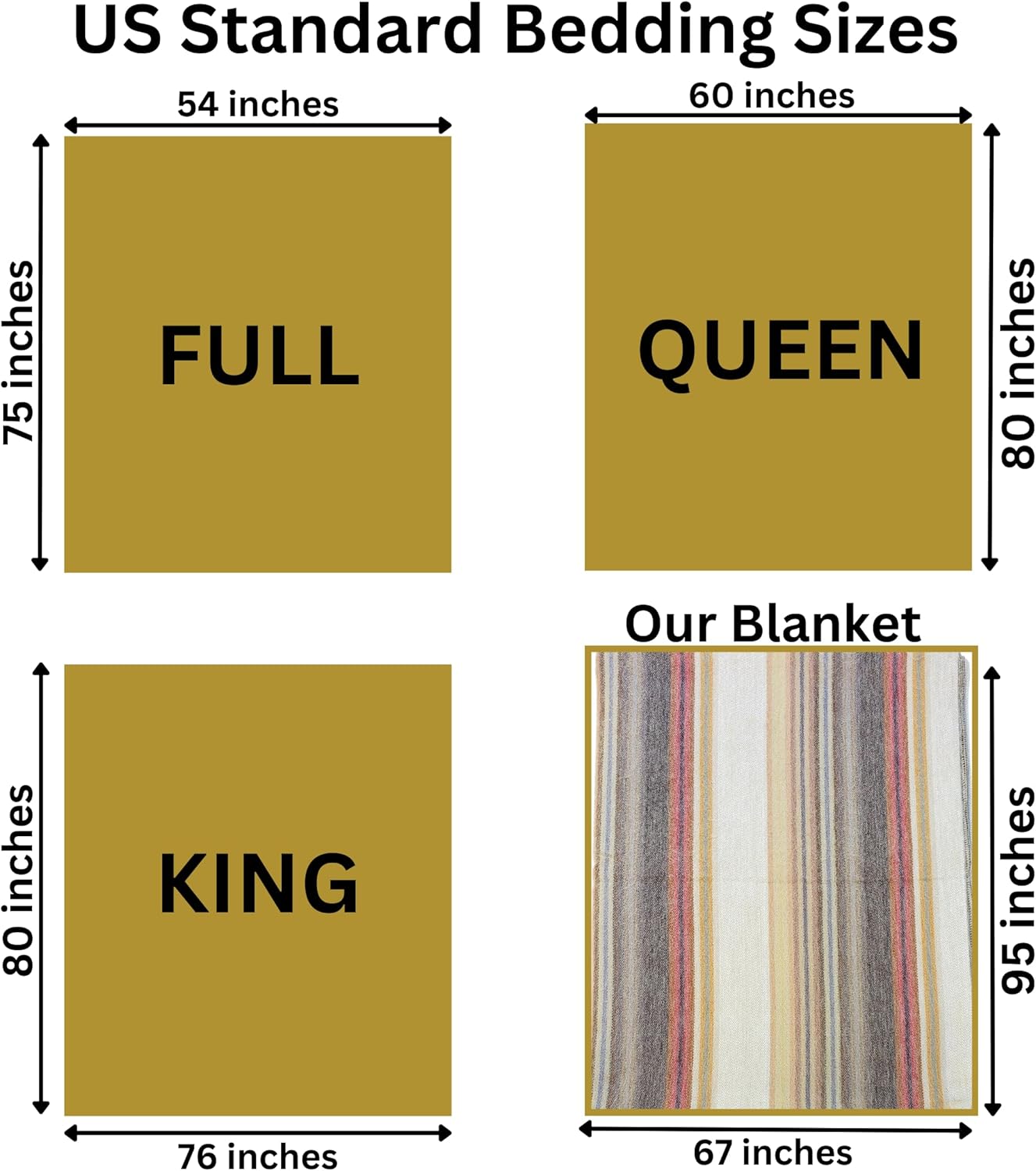 Alpaca Wool Throw Blanket | Super Soft, Lightweight, Breathable and Hypoallergenic | Non-Itchy or Scratchy (Beige Brown Varicolored, Queen (U.S. Standard))