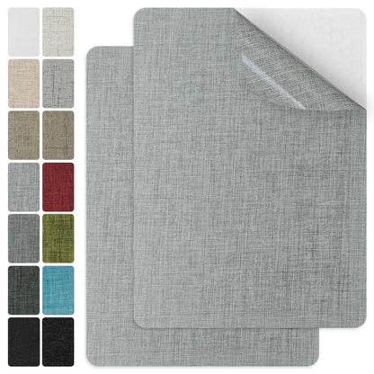 J.CARP 2Pcs Linen Repair Patches, Large Self-Adhesive Fabric Patch for Sofas, Couch, Furniture, Car Seats (8 * 11 inches-2PCS Grayish Beige2.0)