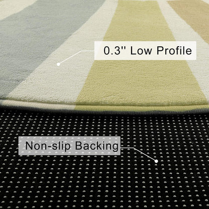 STARUIA Boho Sun Round Area Rug for Living Room, 6 Ft Washable Nursery Rug for Playroom, Colorful Circle Rugs for Kids Bedroom, Non-Slip Circluar Carpet Soft Large Kid Rug for Classroom Dorm