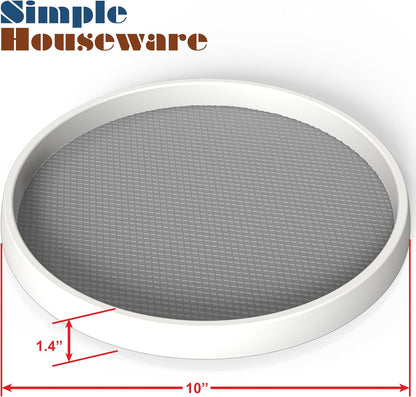 Simple Houseware 10-Inch Lazy Susan Spice Organizer Rotating Tray, 4-Pack