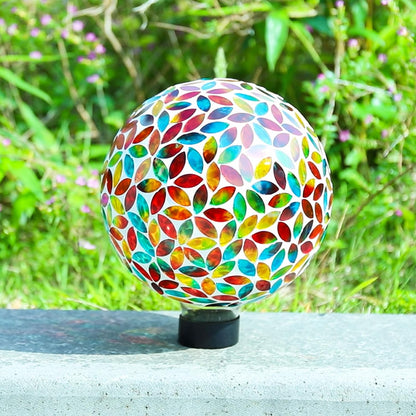 VCUTEKA Gazing Ball, 8" Glass Gazing Balls Sphere for Garden Lawn Outdoor Ornament Yard Decorative