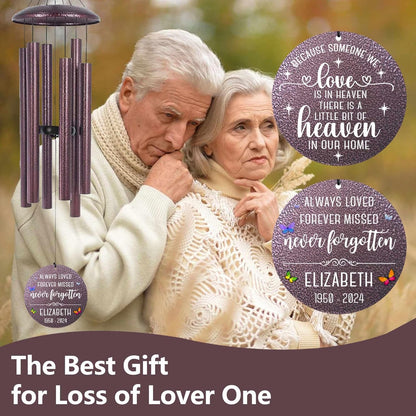 ASTARIN 36" Large Deep Tone Personalized Sympathy Wind Chimes, Memorial Wind Chime for Loss of Mother Father Loved One, Bereavement Gifts Decor Outdoor Patio Garden Graveyard