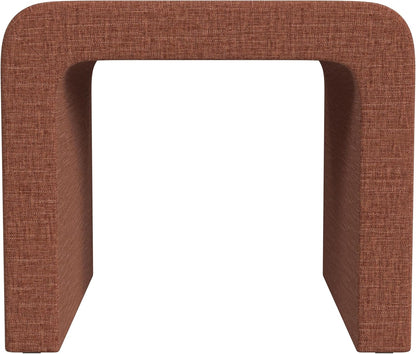 Modern Channel Rust Chenille Foot Stools Ottoman Home Décor, Soft Ottoman Foot Rest Chair for Bedroom and Living Room, Vanity Chair and Stool in Dressing Area, and Lounge (Rust Chenille)