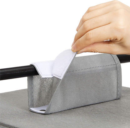 Amazon Basics 6-Tier Hanging Shelf Closet Storage Organizer with Removable Drawers, Grey, 6.9"D x 13.6"W x 12.2"H