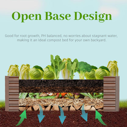8x4x2 ft Raised Garden Bed, Large Metal Planter Raised Beds, Planters for Outdoor Plants for Vegetables, Flowers, Herbs, Fruits, and Succulents.