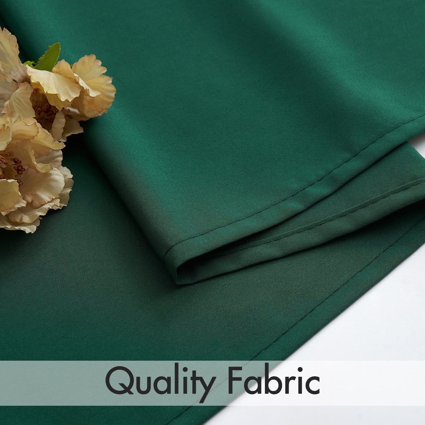 MIULEE Hunter Green Privacy Sheer Curtains That Let Light in 72 Inches Long Non-See-Through Semi Sheer Curtain Light Filtering Window Christmas Drapes for Living Room Bedroom 2 Panels Set 42 X 72