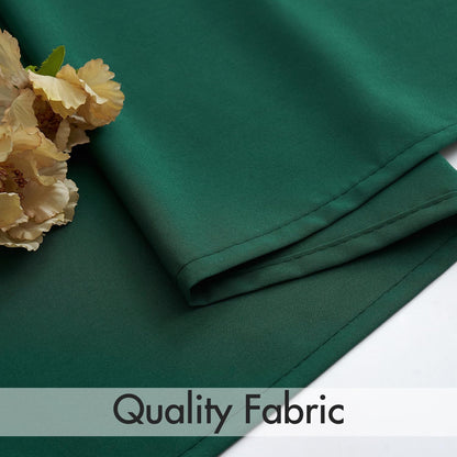 MIULEE Hunter Green Privacy Sheer Curtains That Let Light in 72 Inches Long Non-See-Through Semi Sheer Curtain Light Filtering Window Christmas Drapes for Living Room Bedroom 2 Panels Set 42 X 72