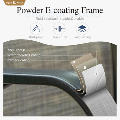 Sophia & William Outdoor Bar Set, Patio Bar Table and Chairs Set, Bar Height Patio Set - 4 x Swivel Bar Chairs(Grey), 1 x Rectangular Bar Table