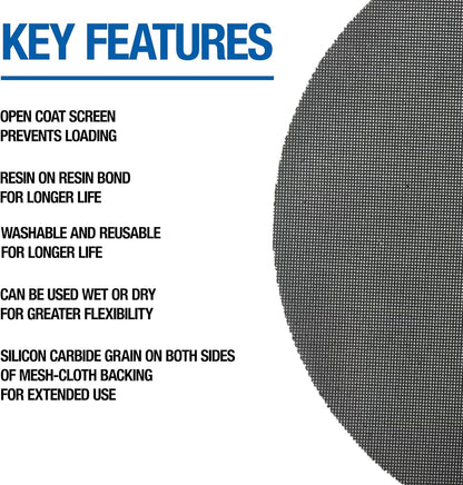 Floor Sanding Screen Disc, 10 Pack, 15", Grit 80