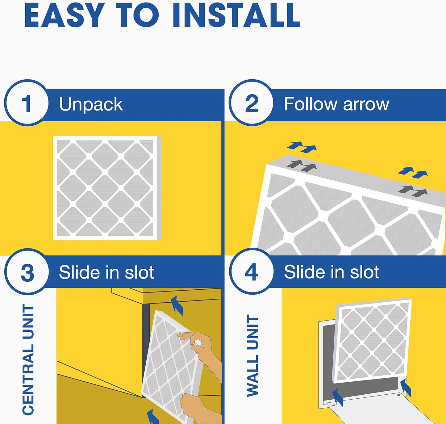 Aerostar 18x30x1 MERV 11 Pleated Air Filter, AC Furnace Air Filter, 6 Pack (Actual Size: 17 3/4" x 29 3/4" x 3/4")
