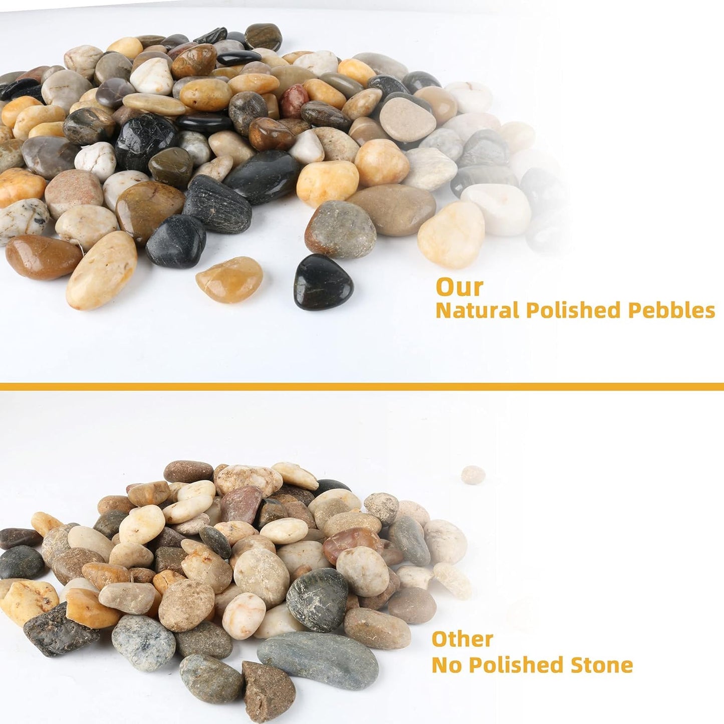 CJGQ Pebbles for Plants 7 lb Natural River Rocks for Garden Outdoor Aquariums Gravel 1-1.5 Inches