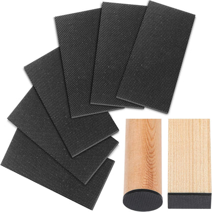 CHUNZEXI Non Slip Furniture Pads 6 PCS 6" x 2", Self Adhesive Rubber Grippers for Furniture Legs, Anti Skid Floor Protectors, Prevent Scratches & Sliding