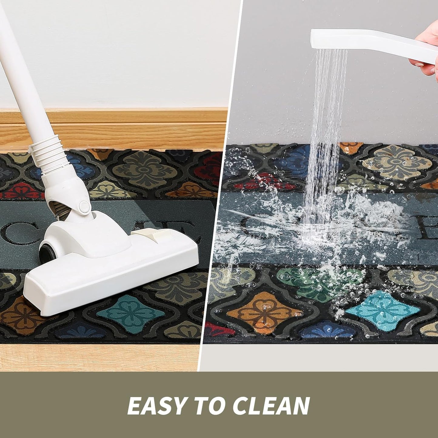 Durable Heavy Duty Front Door Mat - 24"x36" Large Outdoor Welcome Mat Non-Slip Rubber Entrance Door Mat Apply to Home High Traffic Area,Porch, Patio, Farmhouse，Entryway Floor Mats