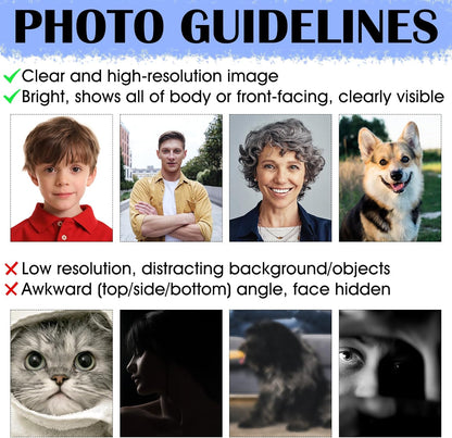 Personalized Photo Ornament Acrylic Custom Christmas Ornaments with Picture Customized Family Christmas Ornament 2023 for Tree Hanging Decoration Gift for Men Women Style 3