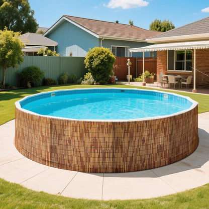 ZNCMRR Reed Fencing Rolls Natural Bamboo Fence Rolls 2 Pcs 4 Feet High Privacy Fence for Balcony Patio Garden Backyard Outdoor 4FT X 16.4FT（Brown）