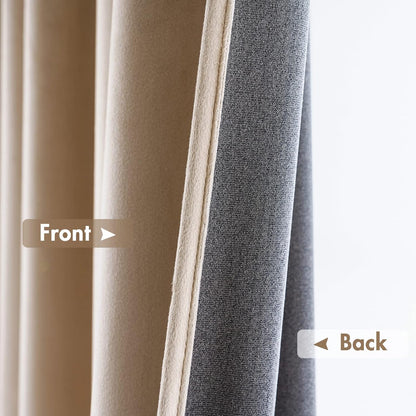 MIULEE Camel Beige Velvet Curtains Thermal Insulated Blackout Curtain Drapes for Bedroom Living Room Darkening 84 Inches Long Curtains Panels Rod Pocket Set of 2