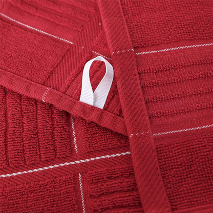 Glynniss Red Kitchen Towels and Dishcloths Set, Dish Towels and Dish Rags Set for Washing Dishes, Cleaning and Drying Pack of 8 (red)