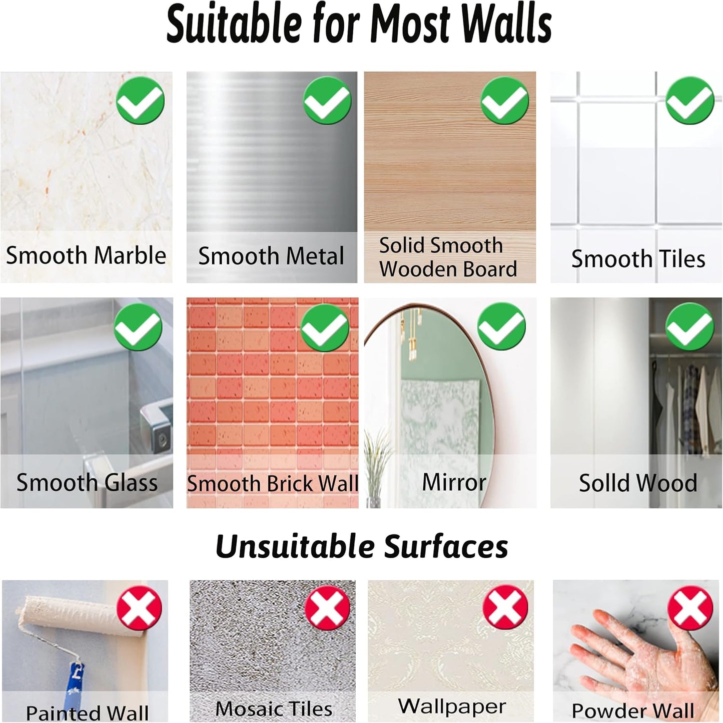 DKHDBD Large Adhesive Hooks, 16-Pack Hold 33lb(Max) Heavy Duty Sticky Hooks, Waterproof Transparent Hooks for Hanging, Self-Adhesive Traceless Clear Wall Hooks to Use for Keys Robe & Towel