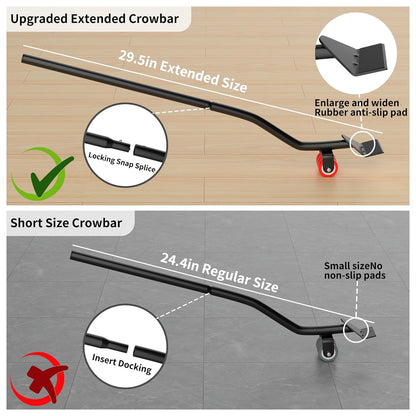 MYUEA【Upgrade Large】 Furniture Dolly,Furniture Movers with 5 Wheels,Carbon Steel Panel Heavy Duty Dolly,Furniture Lifter with 5 360° Rotatable Rubber Universal Wheels,Maximum Load 3747 LBS(Oversize)
